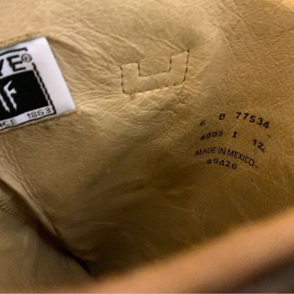 Frye Riding Boots Leather distressed Knee High Round Toe Brown US 6 - Picture 16 of 16